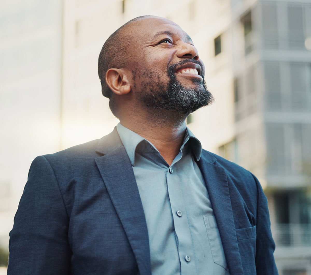 Confident man after thyroid surgery with leading thyroid surgeon in Fayetteville